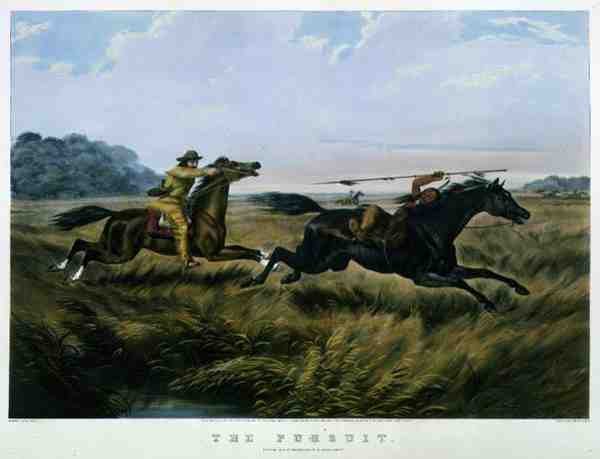 Pursuit, pubi. kirjoittanut Currier & Ives tekijältä Arthur Fitzwilliam (after) Tait