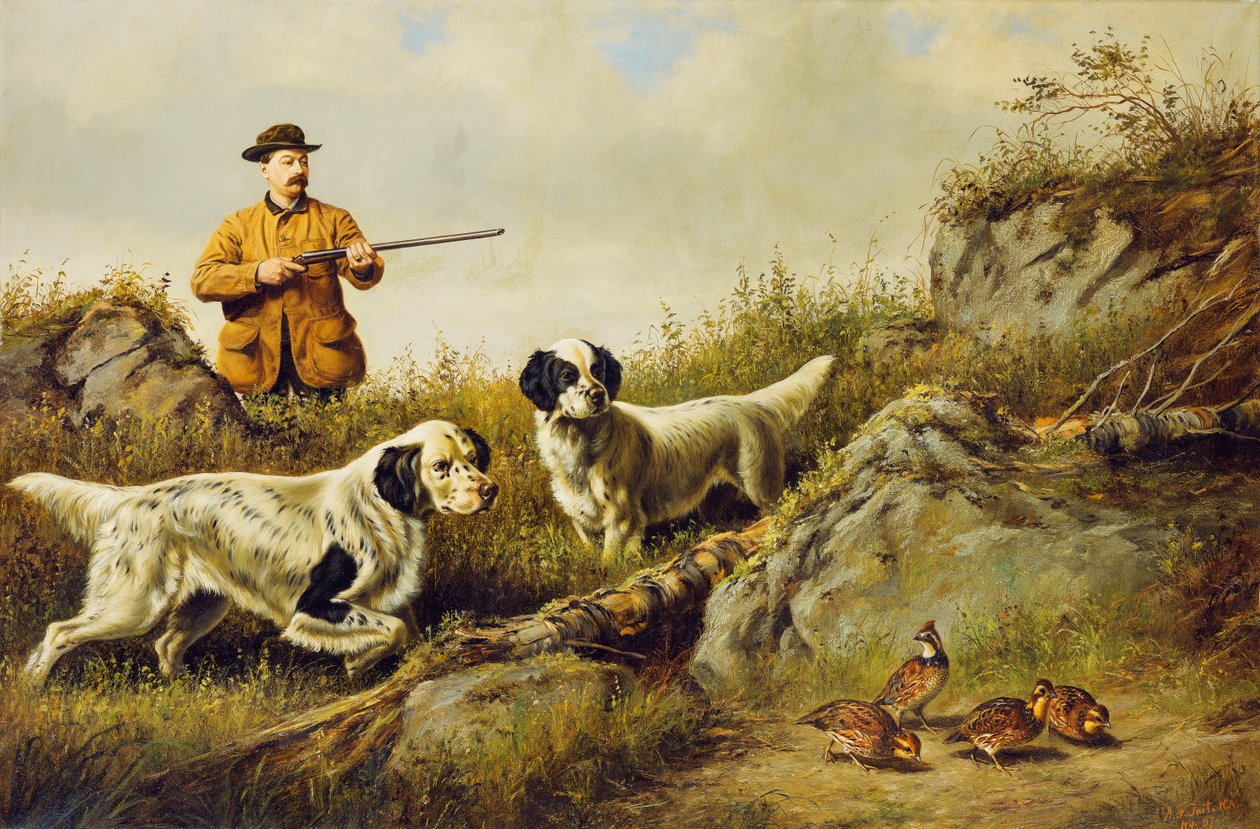 Amos F. Adams Shooting Over Goose Sulje loppu Shon, Count Closing, 16 tekijältä Arthur Fitzwilliam Tait