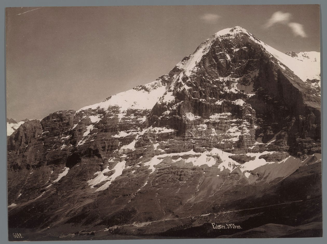 Näkymä Eigerille Bernin Alpeilla Panorama of the Jungfraukette (sarjan nimi) tekijältä Arthur Gabler