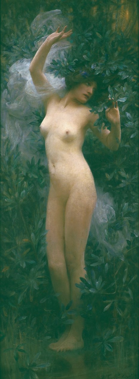 Daphne, noin 1890 (öljy kankaalle) tekijältä Arthur Hacker