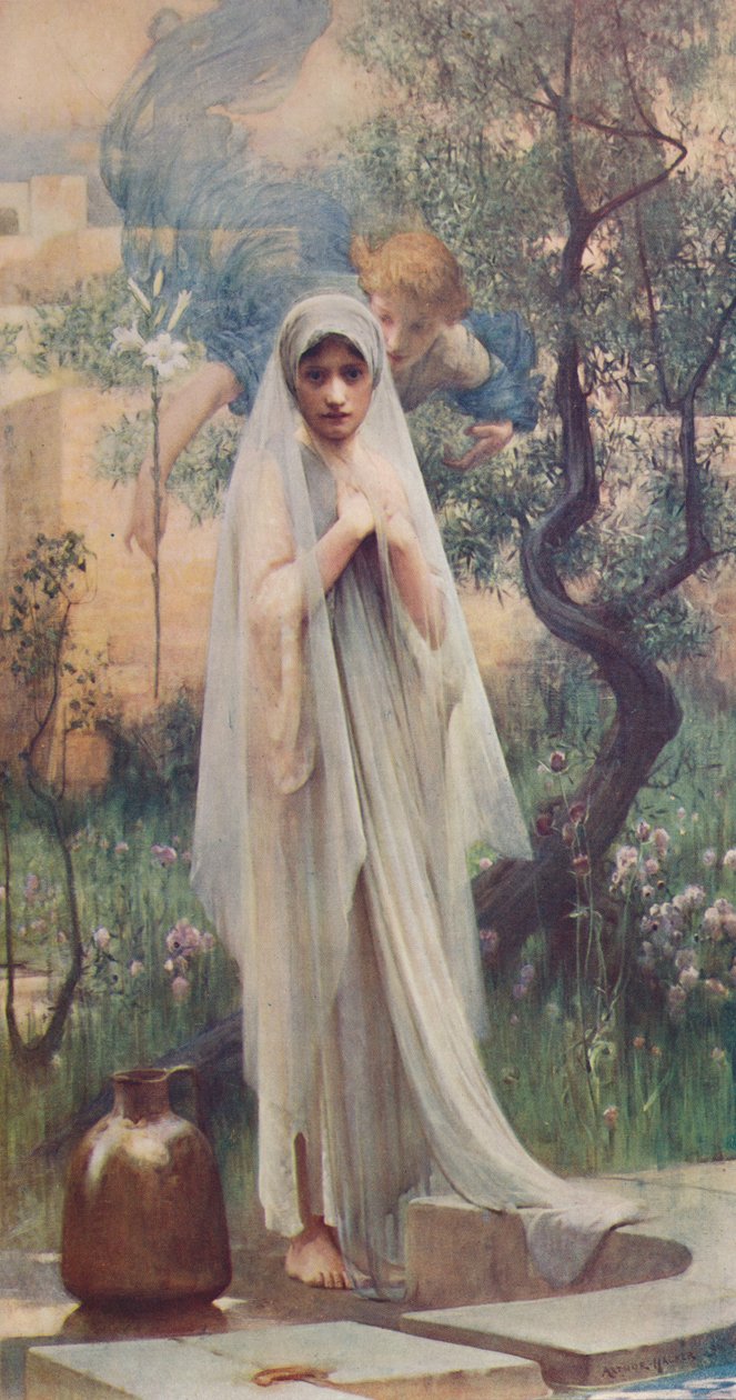 Anunciation, 1892, c1900 tekijältä Arthur Hacker