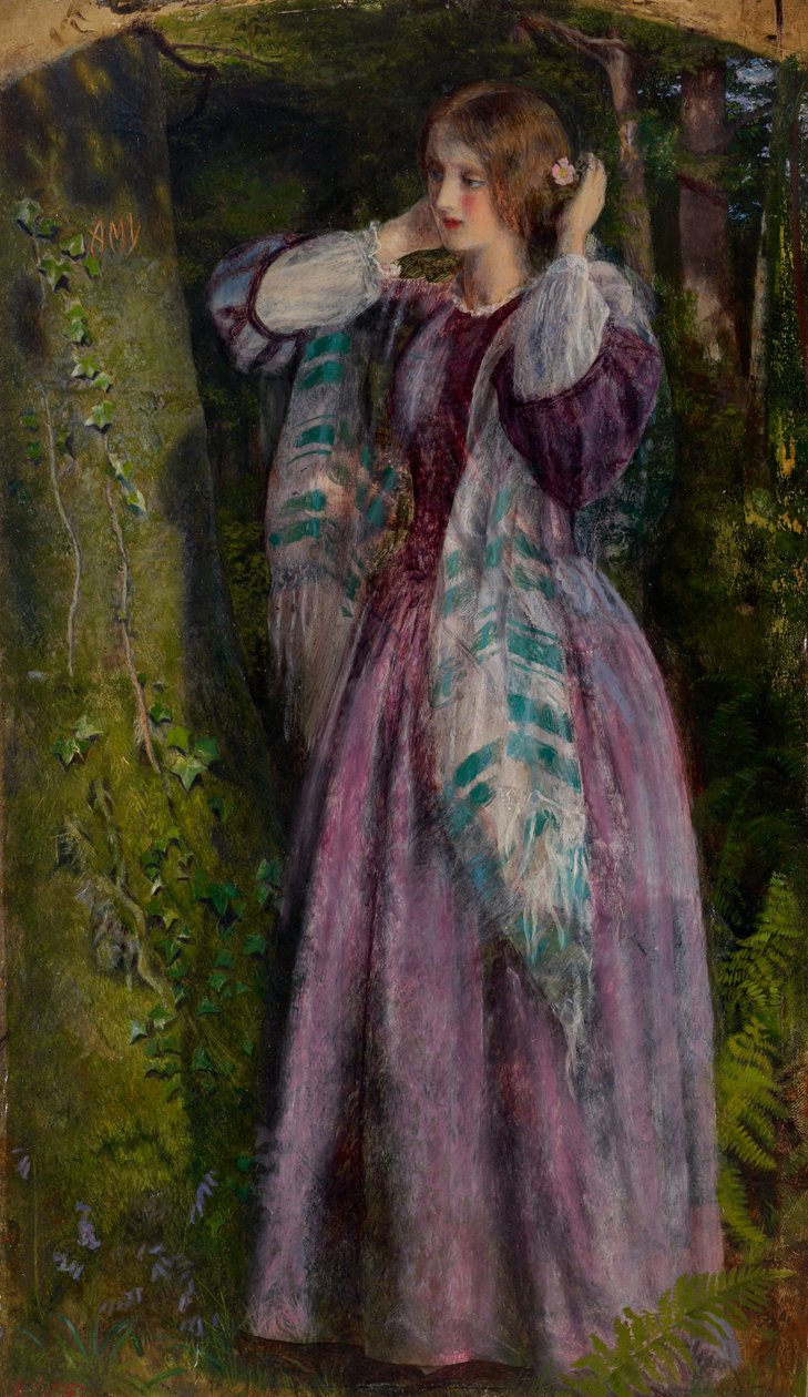 Amy, tutkimus "The Long Engagement", 1859 tekijältä Arthur Hughes
