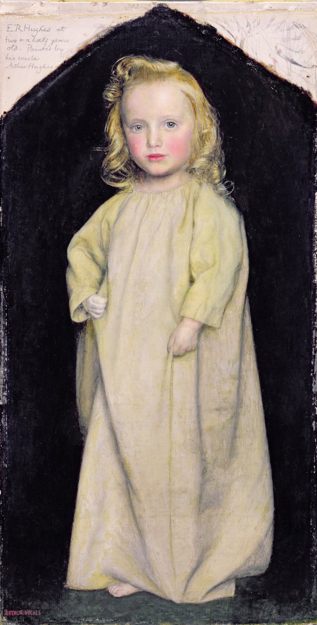 Edward Robert Hughes lapsena, n. 1853-1854 tekijältä Arthur Hughes