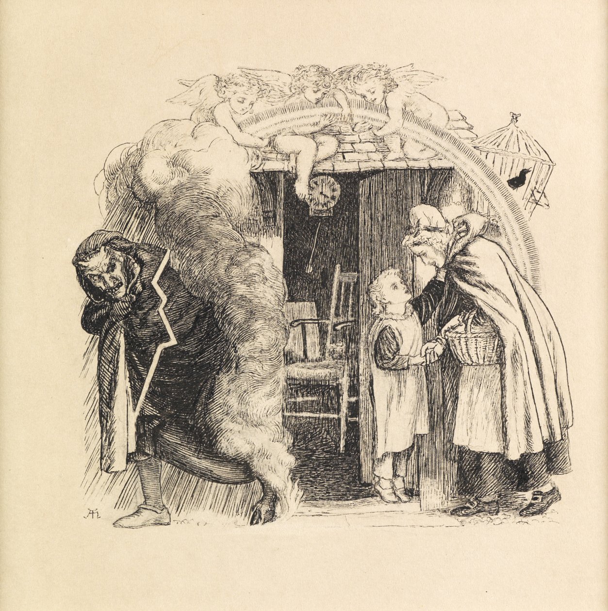Pikku vartija, 1871 tekijältä Arthur Hughes