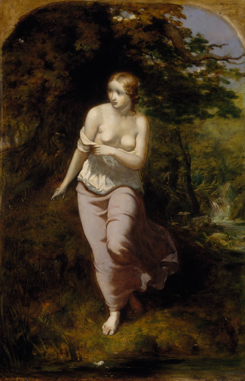 Musidora Bathing, 1849. tekijältä Arthur Hughes