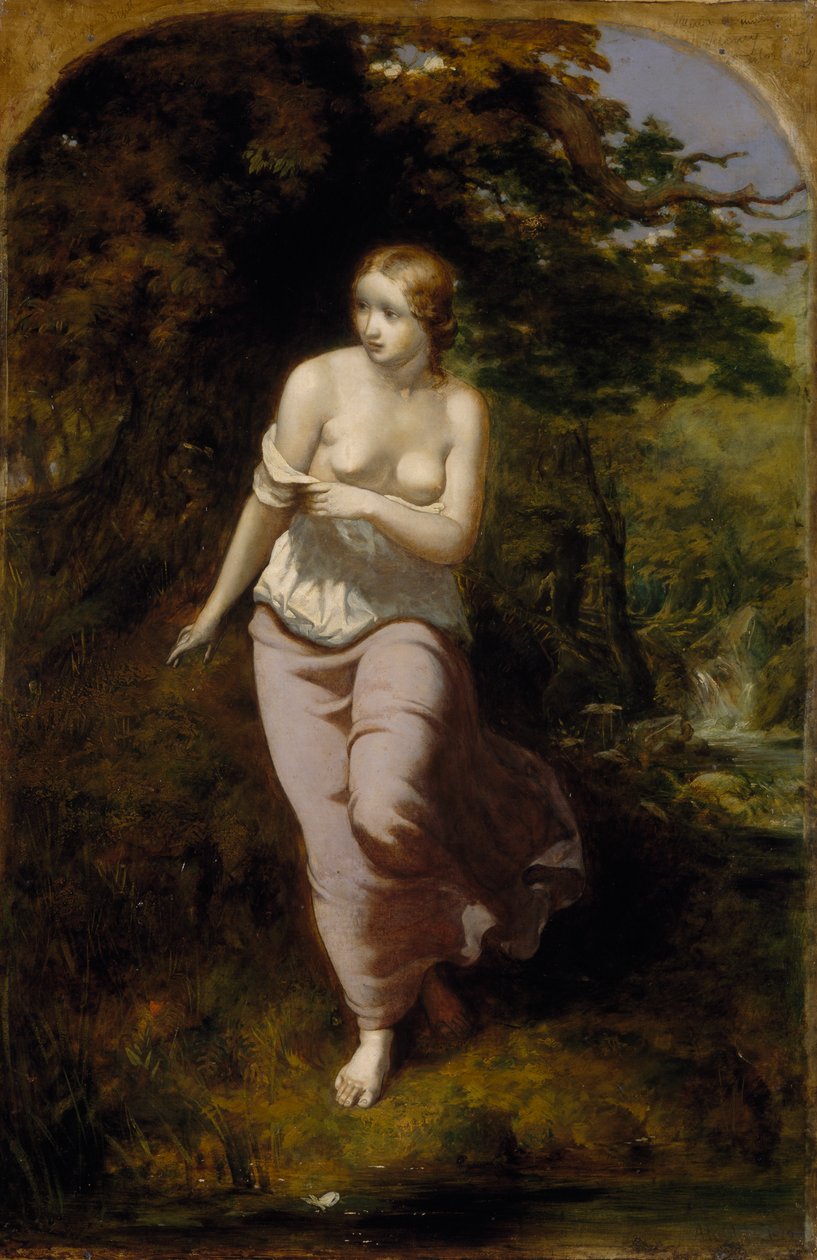 Musidora Bathing, 1849 tekijältä Arthur Hughes