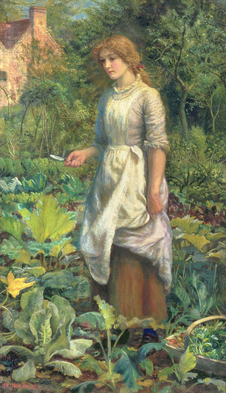 Phyllis, n. 1887 tekijältä Arthur Hughes