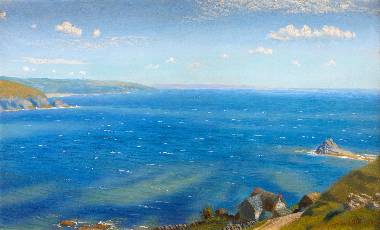 Tutkimus Hannaforelle, West Looe (öljy aluksella) tekijältä Arthur Hughes