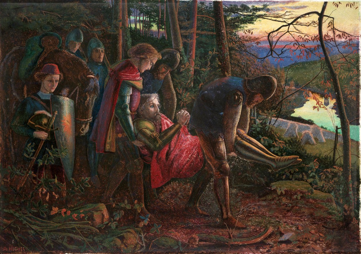 Auringon ritari, 1860-1861 tekijältä Arthur Hughes