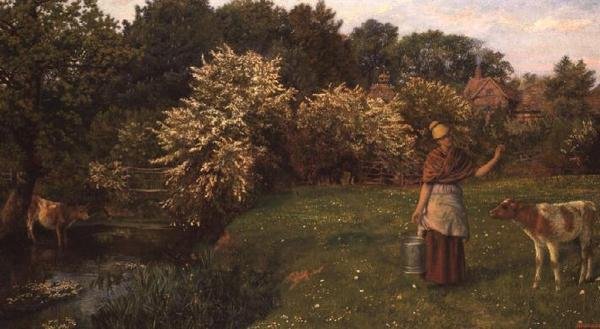 Maitotyttö tekijältä Arthur Hughes