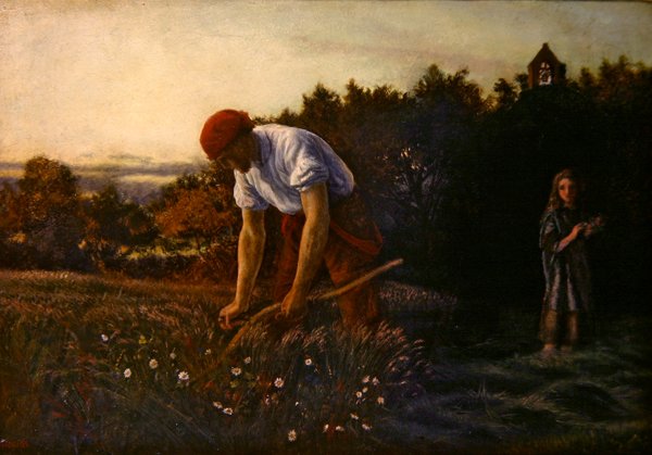 The Reaper in the Flowers (öljy kankaalle) tekijältä Arthur Hughes