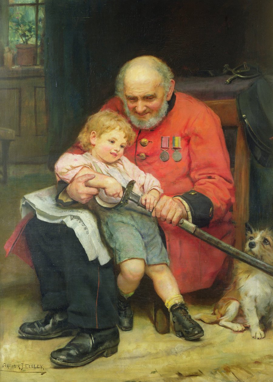 Nuori britti (öljy kankaalle) tekijältä Arthur John Elsley