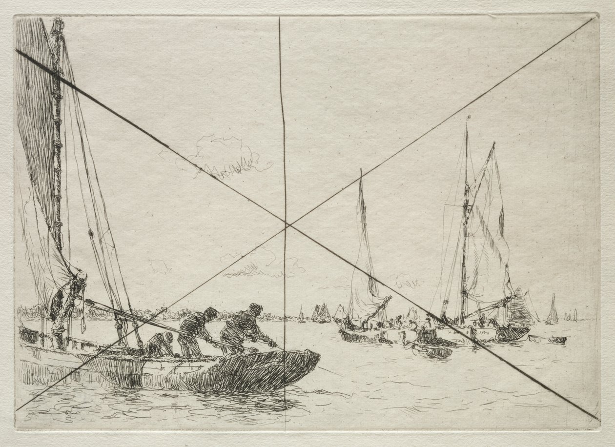 Oyster Dredging, Länsi-Mersea tekijältä Arthur John Trevor Briscoe