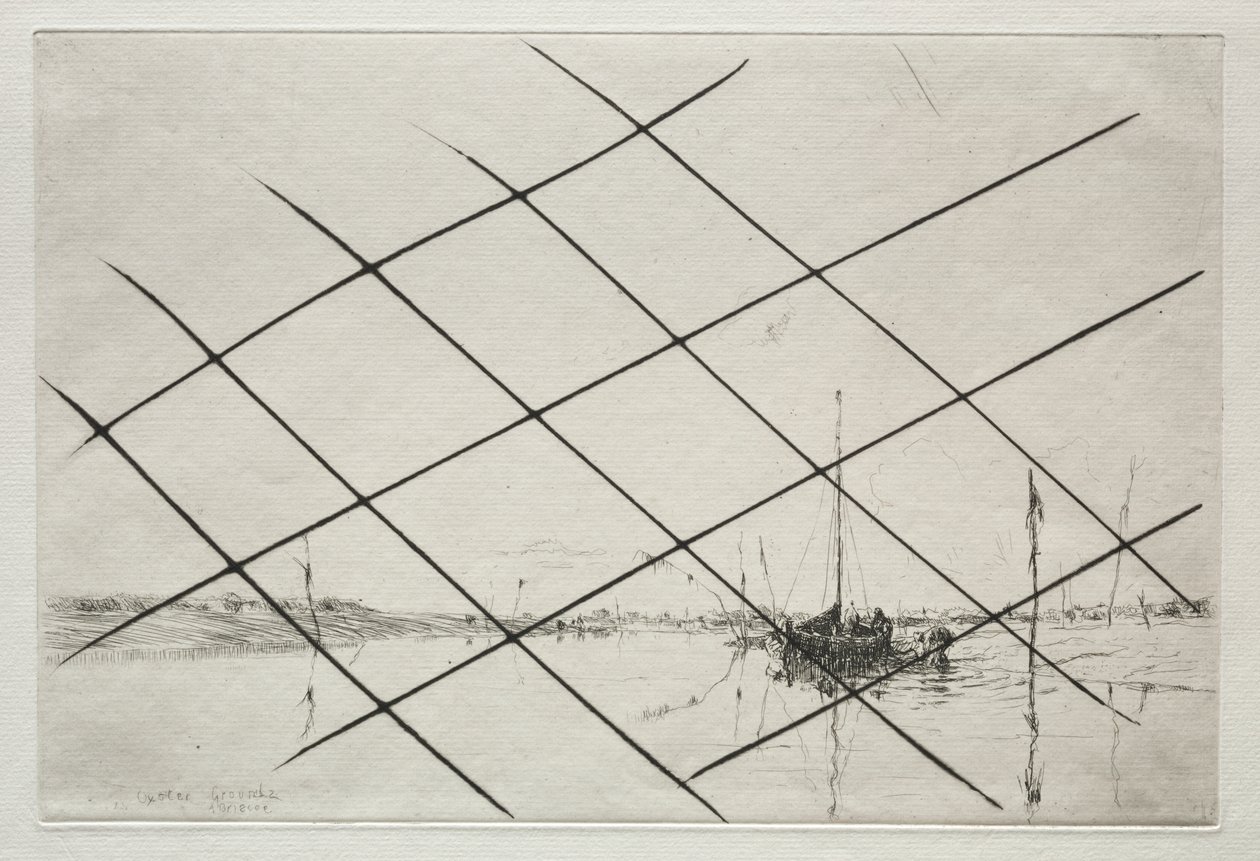 Oyster Grounds (Essex Creekillä laskuveden aikaan) tekijältä Arthur John Trevor Briscoe