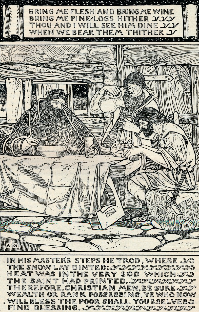Hyvä kuningas Venceslas, 1895 tekijältä Arthur Joseph Gaskin
