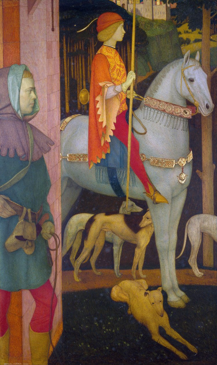 ""Kilhwych, kuninkaan poika"" Arthur Joseph Gaskinin (1862-1928) maalaus 1901 Birminghamin museo ja taidegalleria tekijältä Arthur Joseph Gaskin