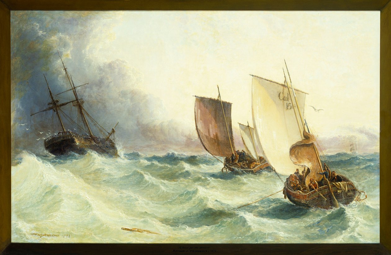 A Race for the Derelict, 1873 tekijältä Arthur Joseph Meadows