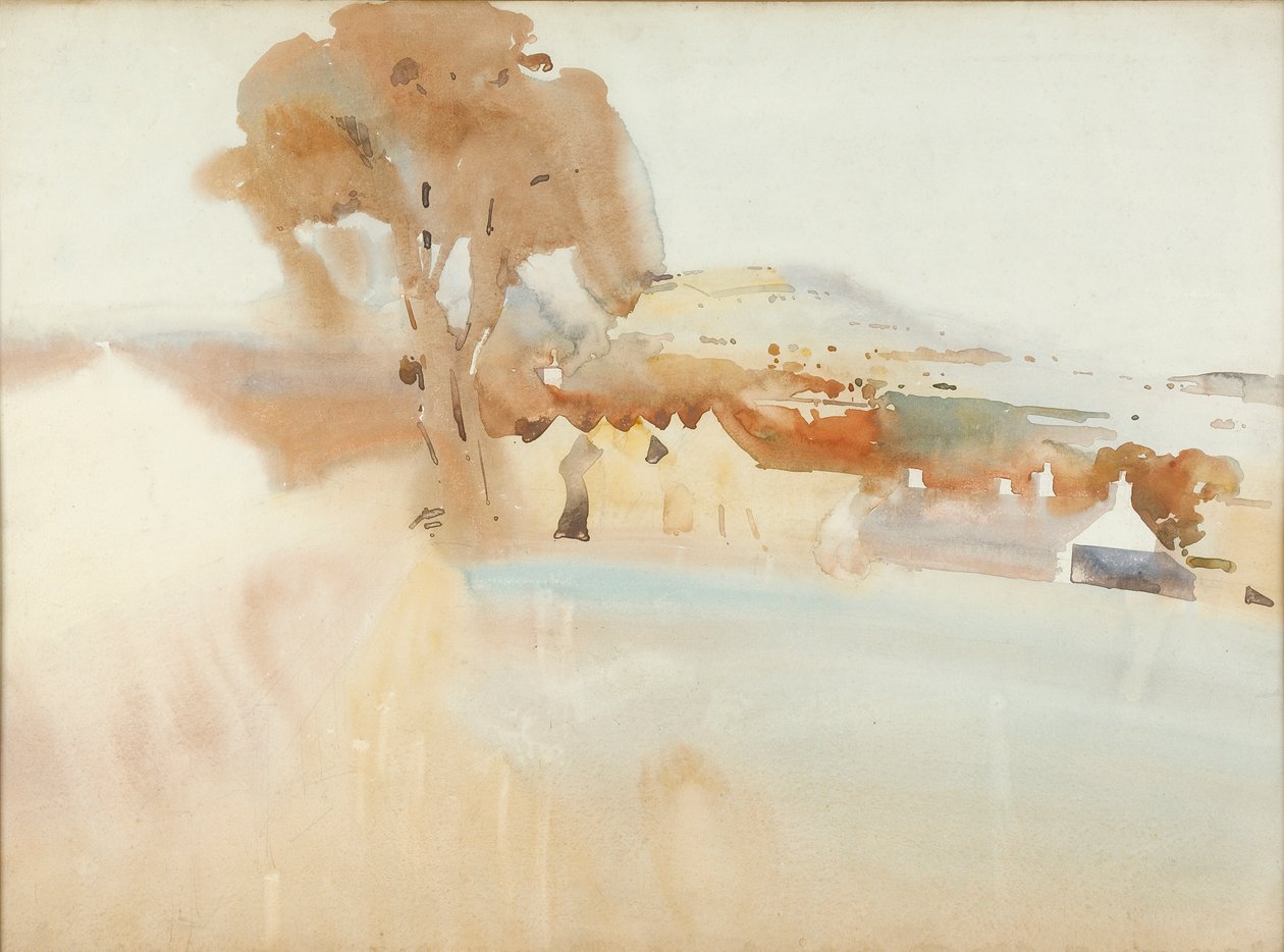 Scottish Farm by an Estuary (wc paperilla) tekijältä Arthur Melville