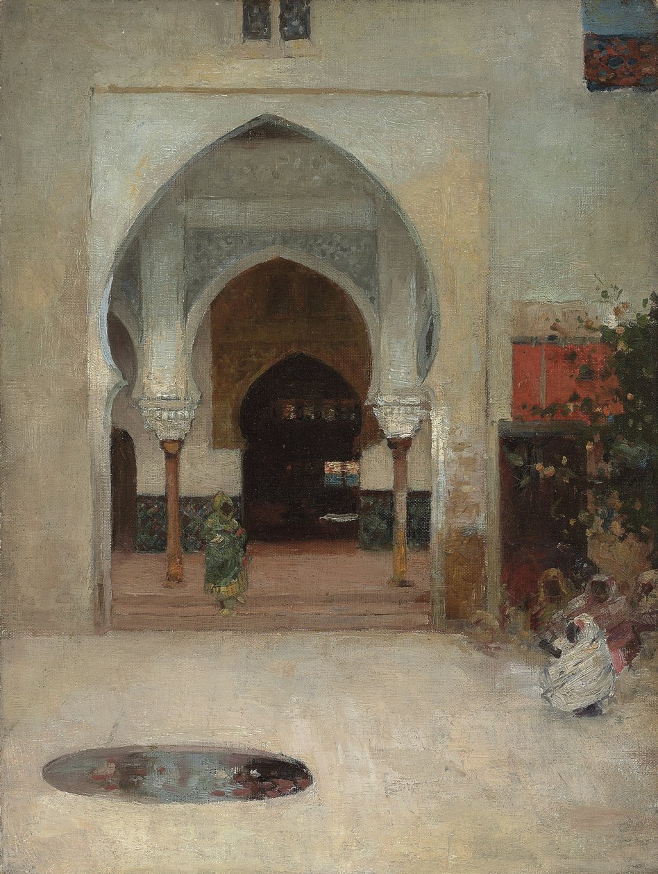 Tutkimus "Seragion ovella", c. 1890 tekijältä Arthur Melville