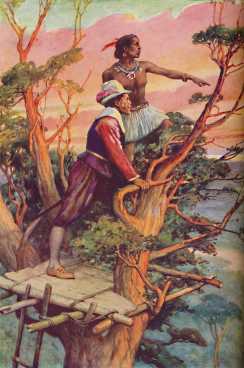 Sir Francis Drake - Ensimmäinen englantilainen, joka näki Tyynenmeren, vuodelta 1925 tekijältä Arthur Percy Dixon