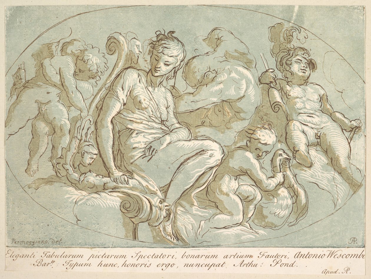 Venus Putin ympäröimänä, n. 1735. tekijältä Arthur Pond