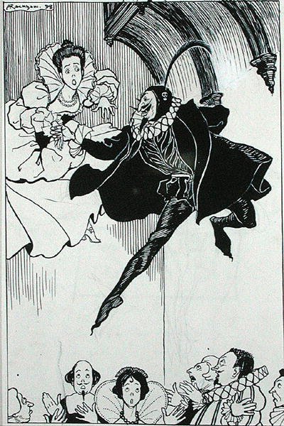 Grand Pas de Deux, kuvitus teoksesta "The Ingoldsby Legends, or Mirth and Marvels", kirjoittanut Thomas Ingoldsby tekijältä Arthur Rackham
