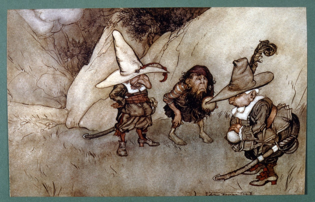 Amerikkalaisen kirjailijan Washingtonin novelli (kuva) tekijältä Arthur Rackham