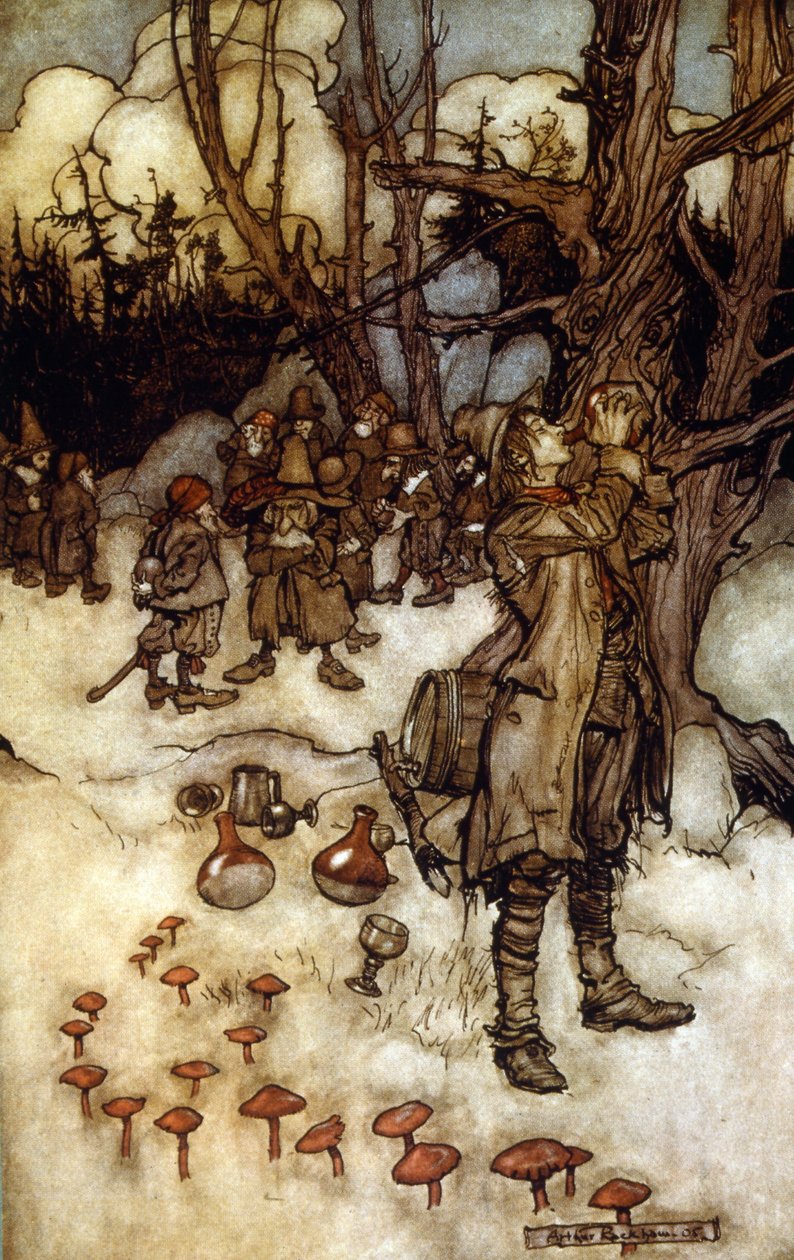 Amerikkalaisen kirjailijan Washingtonin novelli (kuva) tekijältä Arthur Rackham