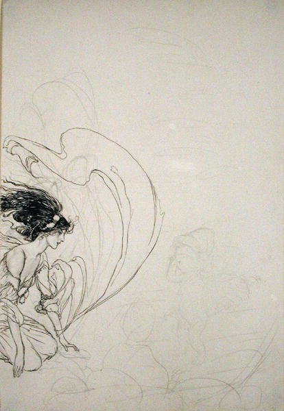 Pumpulla (kynä paperille) tekijältä Arthur Rackham