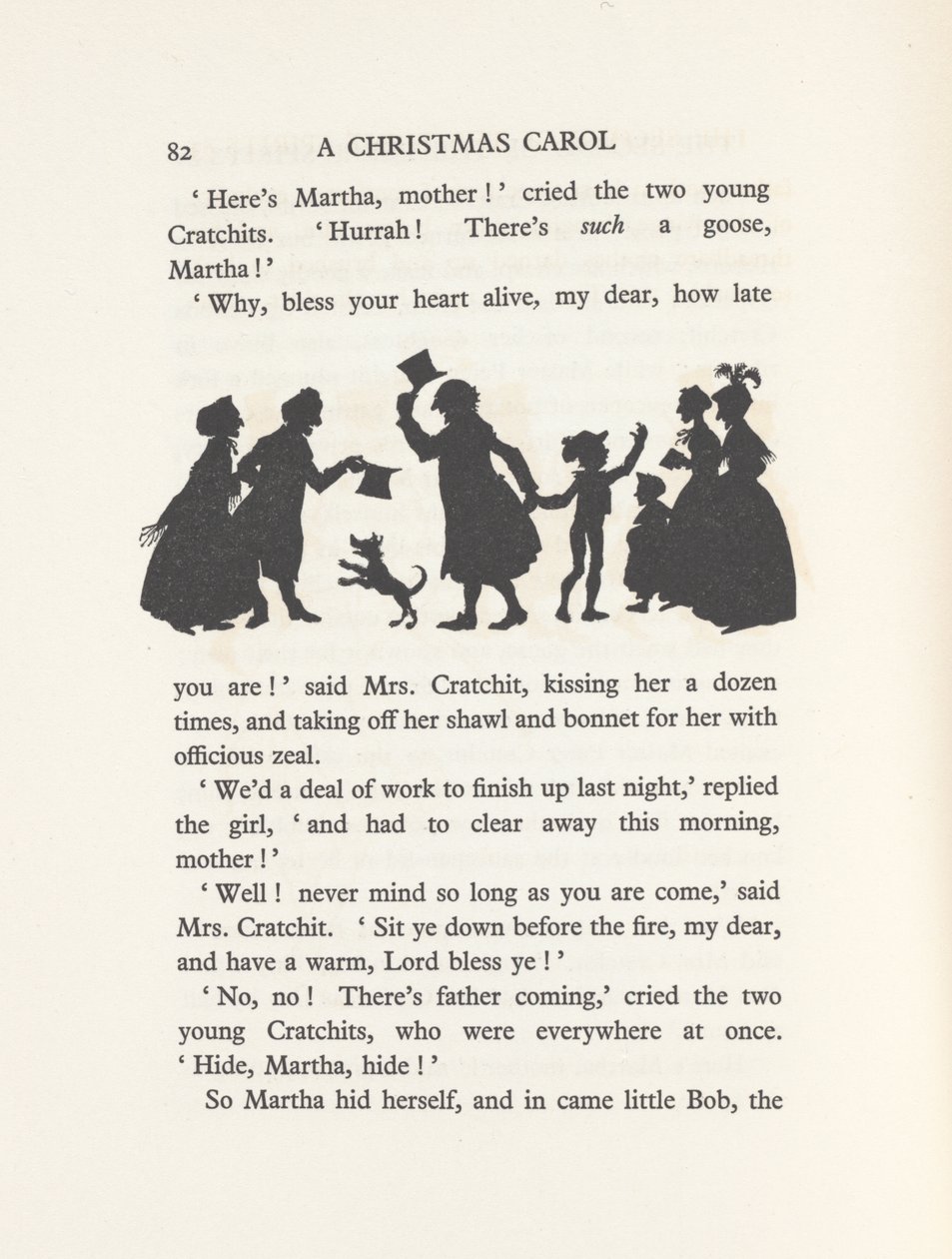 "Bob Cratchit ja Tiny Tim", 1915 (litho) tekijältä Arthur Rackham