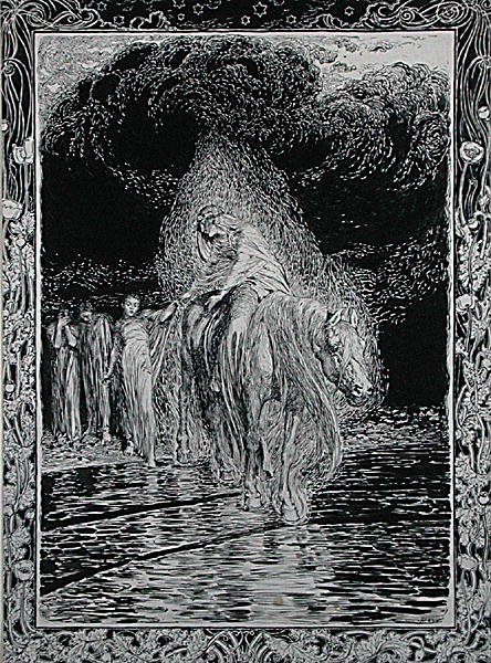 Joen ylittäminen tekijältä Arthur Rackham