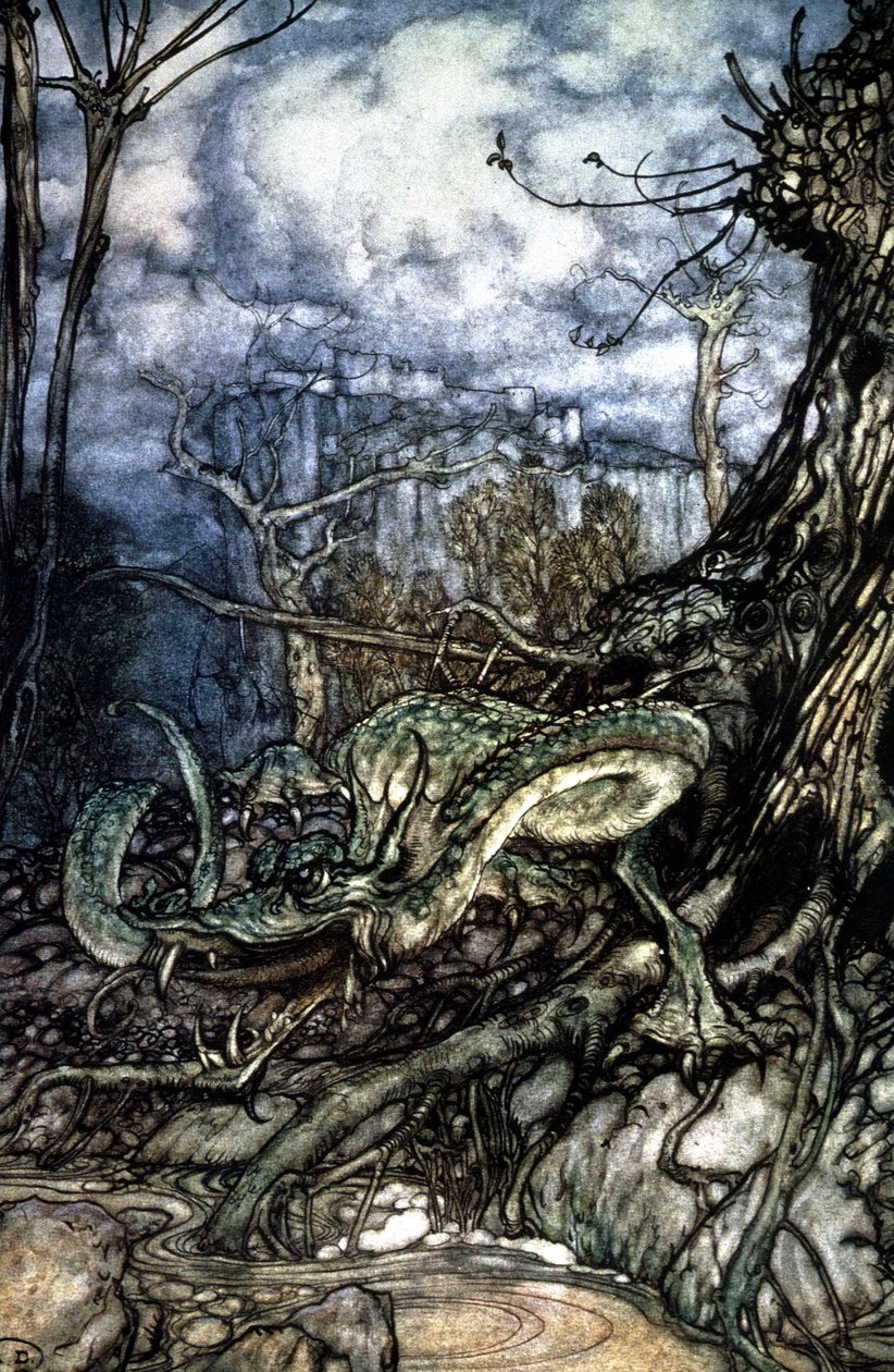 Lohikäärme tekijältä Arthur Rackham