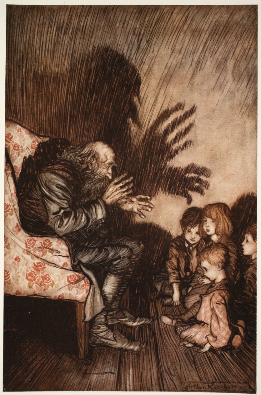 Hän mieluummin ystävystyi nousevan sukupolven keskuudessa, jonka kanssa hän pian kasvoi suureksi suosioksi. Washington Irvingin pubista Rip Van Winkle. 1910 tekijältä Arthur Rackham