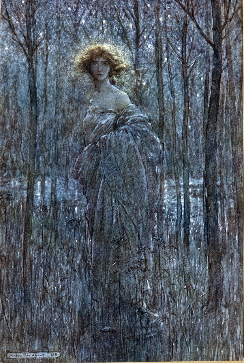 Helena: Arthur RACKHAMin (1867-1939) kuvitus William SHAKESPEAREn kesäyön unelmalle tekijältä Arthur Rackham