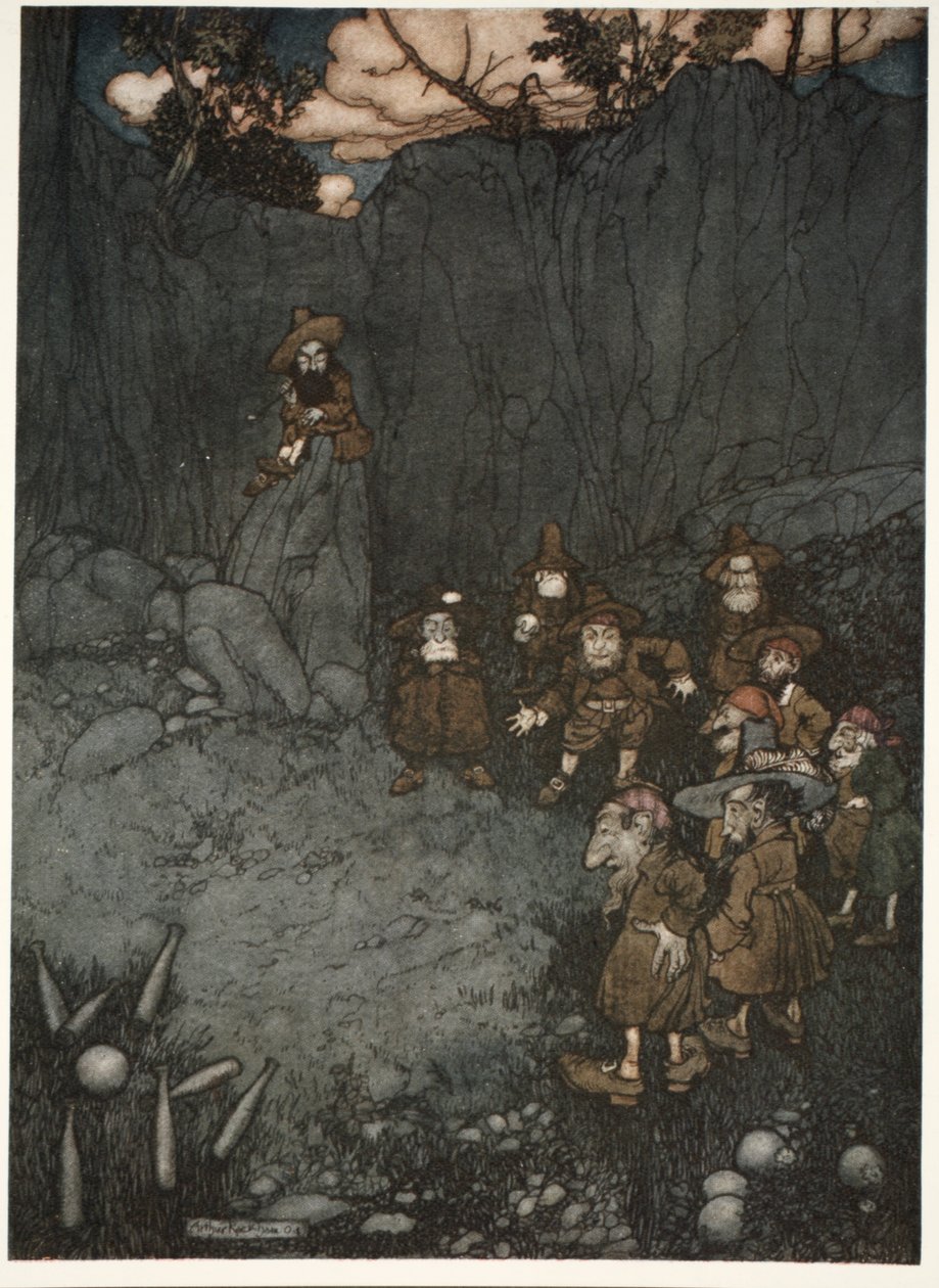 Hänen isänsä oli nähnyt heidät vanhoissa hollantilaisissa mekkoissaan leikkimässä yhdeksänneulaisessa Rip Van Winkle -pubissa Washington Irvingiltä. 1910 tekijältä Arthur Rackham