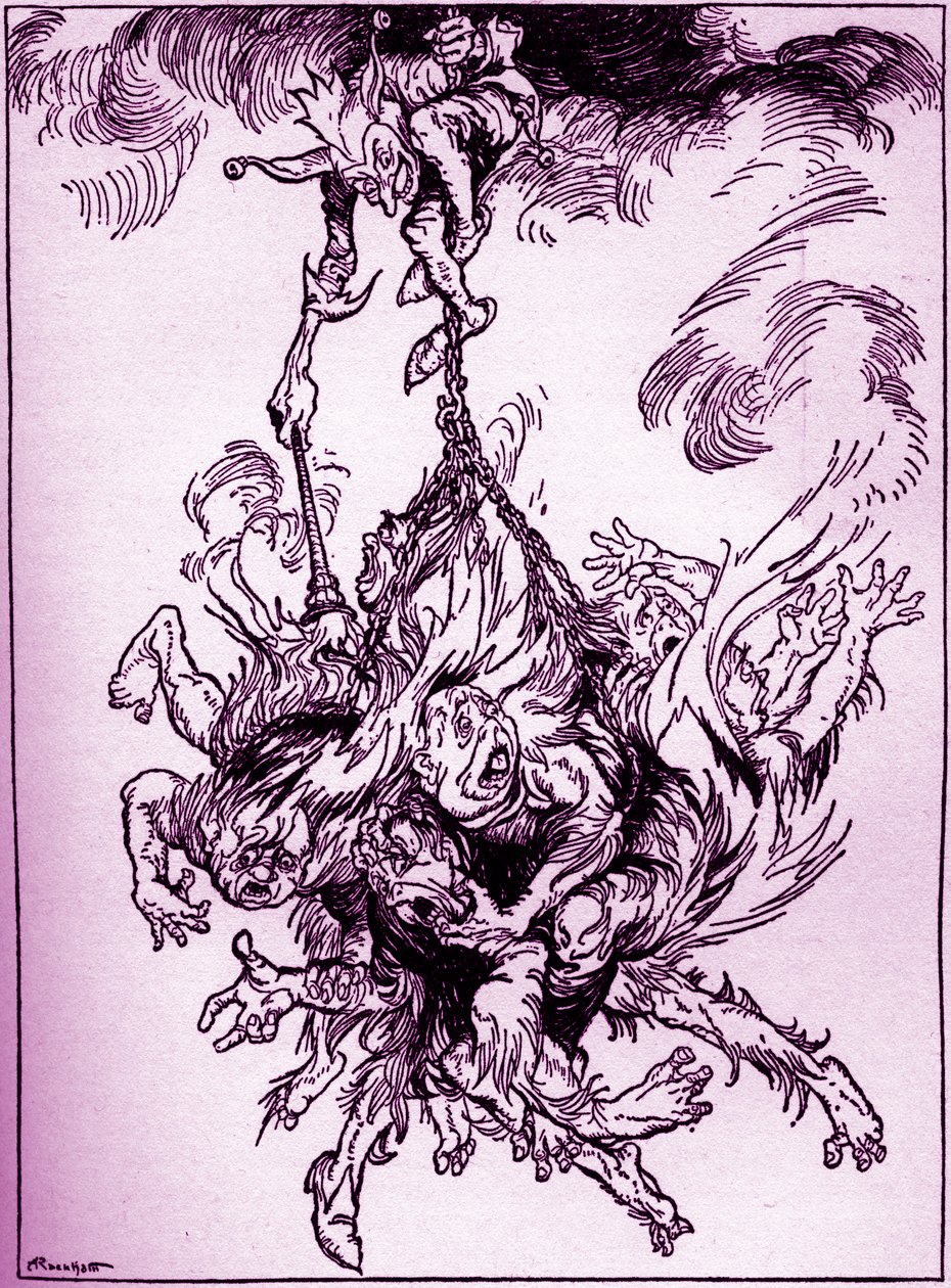 Edgar Allan Poen "Hop-Frog". tekijältä Arthur Rackham