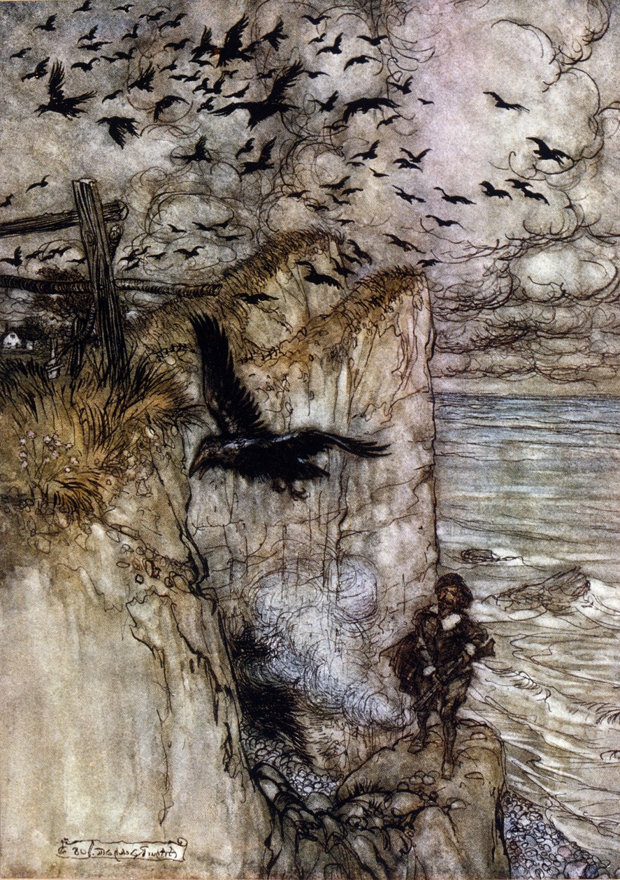 Arthur RACKHAMin (1867-1939) kuvitus William SHAKESPEAREN kesäyön unelmaan tekijältä Arthur Rackham