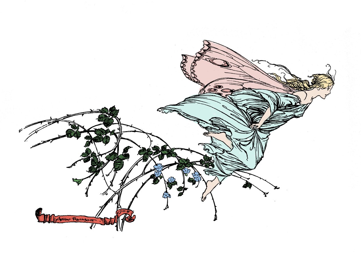 William SHAKESPEARE:n kuvitus kesäyön unelmaan tekijältä Arthur Rackham