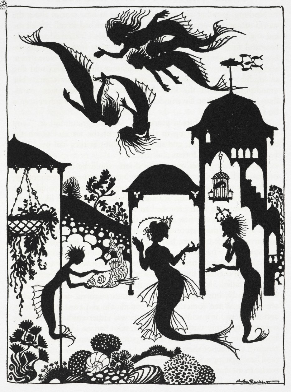 Kuvitus "Pikku merenneito", Hans Christian Andersen (litho) tekijältä Arthur Rackham