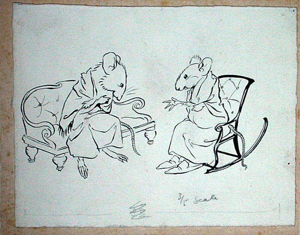 Kuvitus "Soup from a Sausage Peg", Hans Andersonin saduista, julkaistu 1932 (kynä ja muste paperille) tekijältä Arthur Rackham