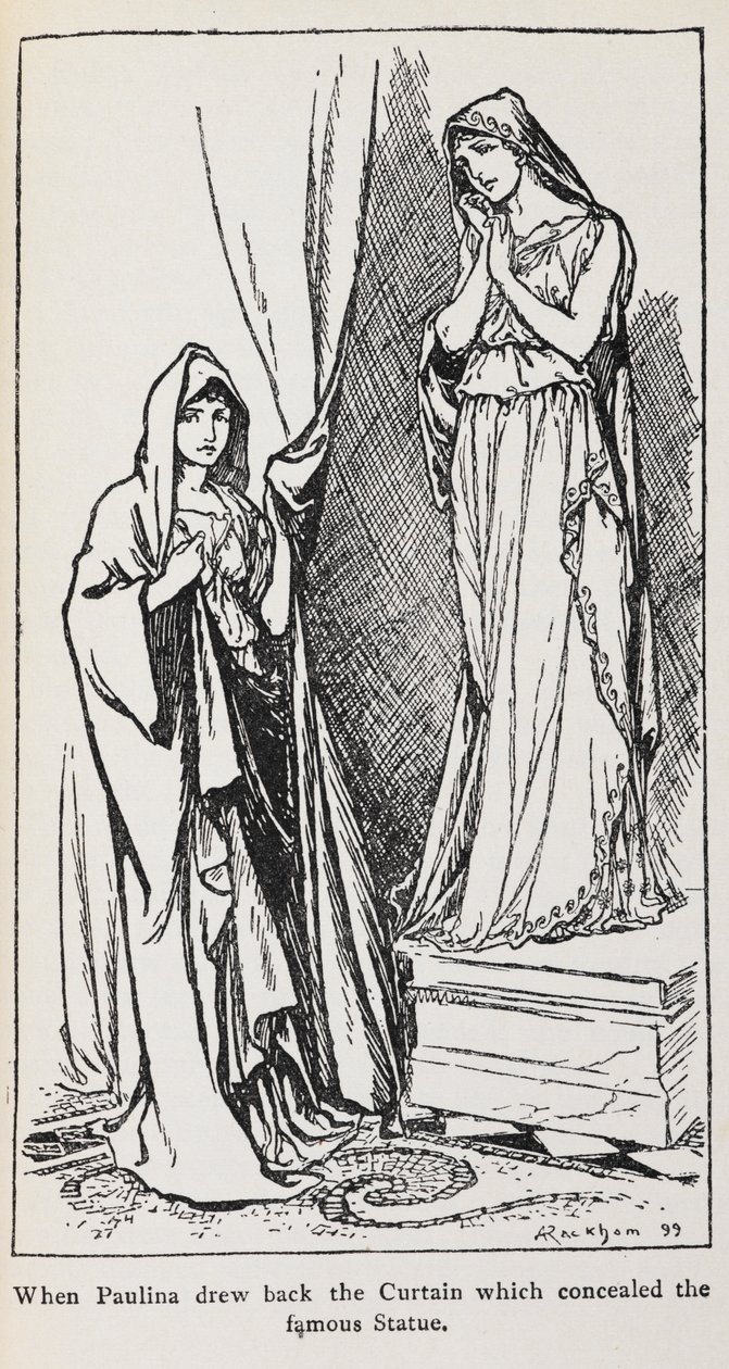 Kuvitus Paulinasta Talven tarinasta tekijältä Arthur Rackham