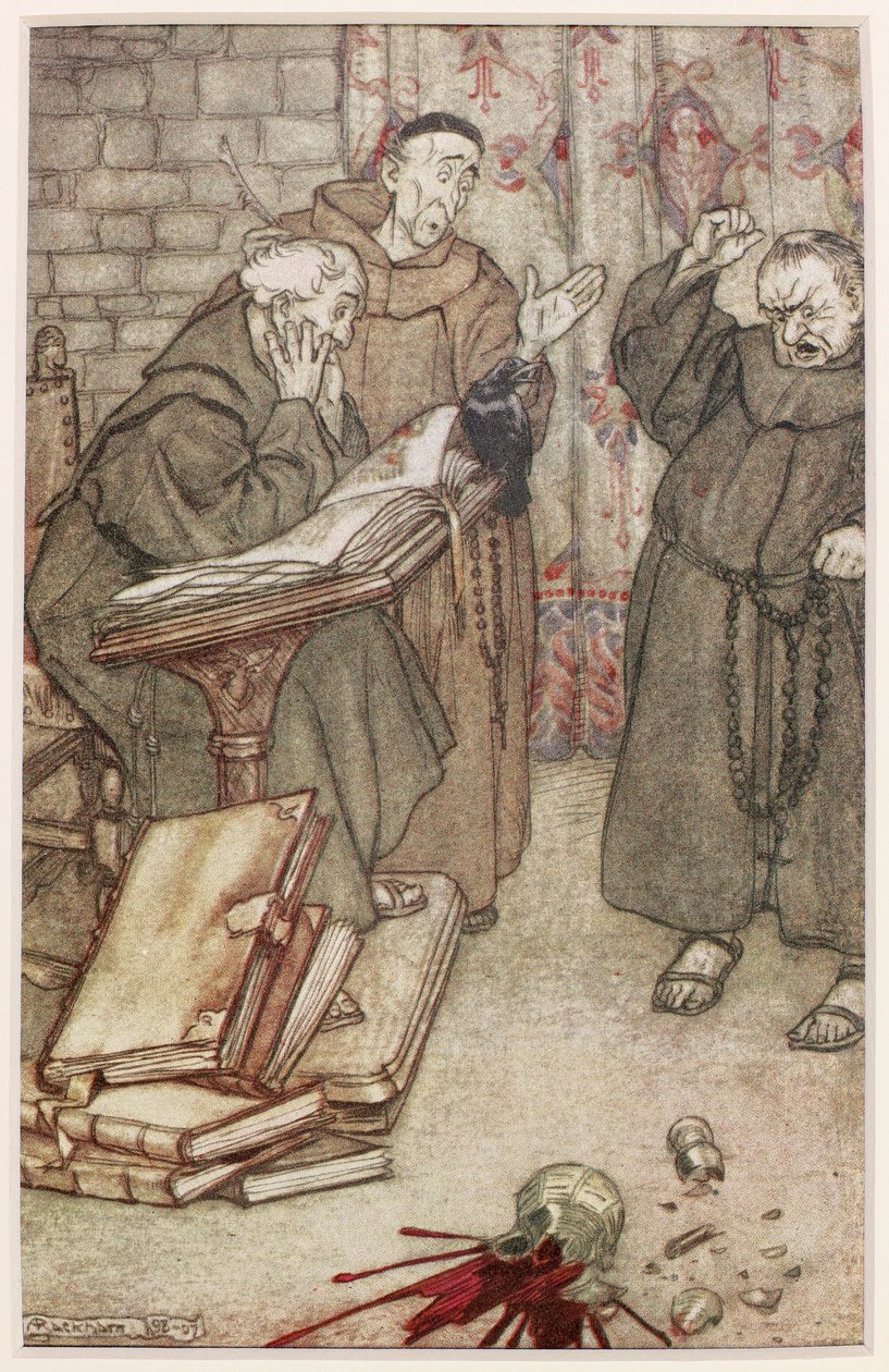 Kuva Rheimsin Jackdawista, 1907 tekijältä Arthur Rackham