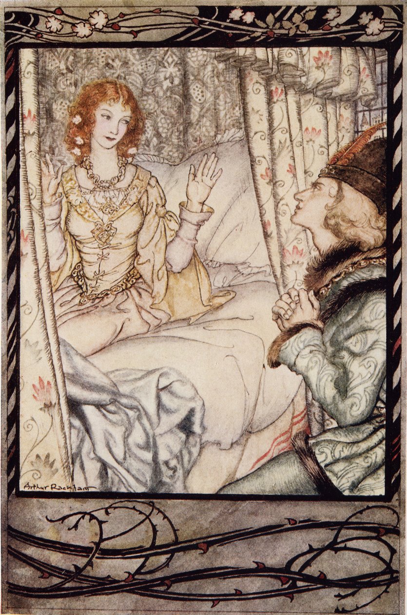 Oletko se sinä, prinssi? Olen odottanut sinua hyvin kauan, The Arthur Rackham Fairy Book, pubista. 1933 tekijältä Arthur Rackham