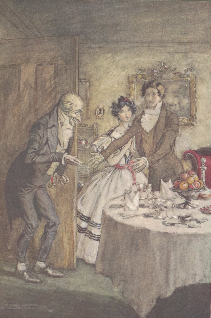 "Se olen minä, setäsi Scrooge" tekijältä Arthur Rackham