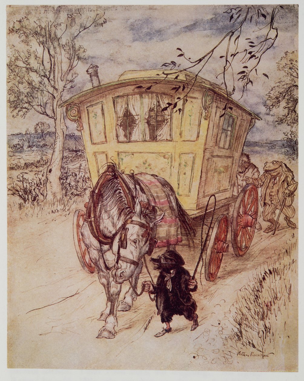 Se oli kultainen iltapäivä: heidän keräämän pölyn tuoksu oli runsas ja tyydyttävä Kenneth Grahamen (1859 - 1932) pubista Wind in the Willows. 1940 tekijältä Arthur Rackham