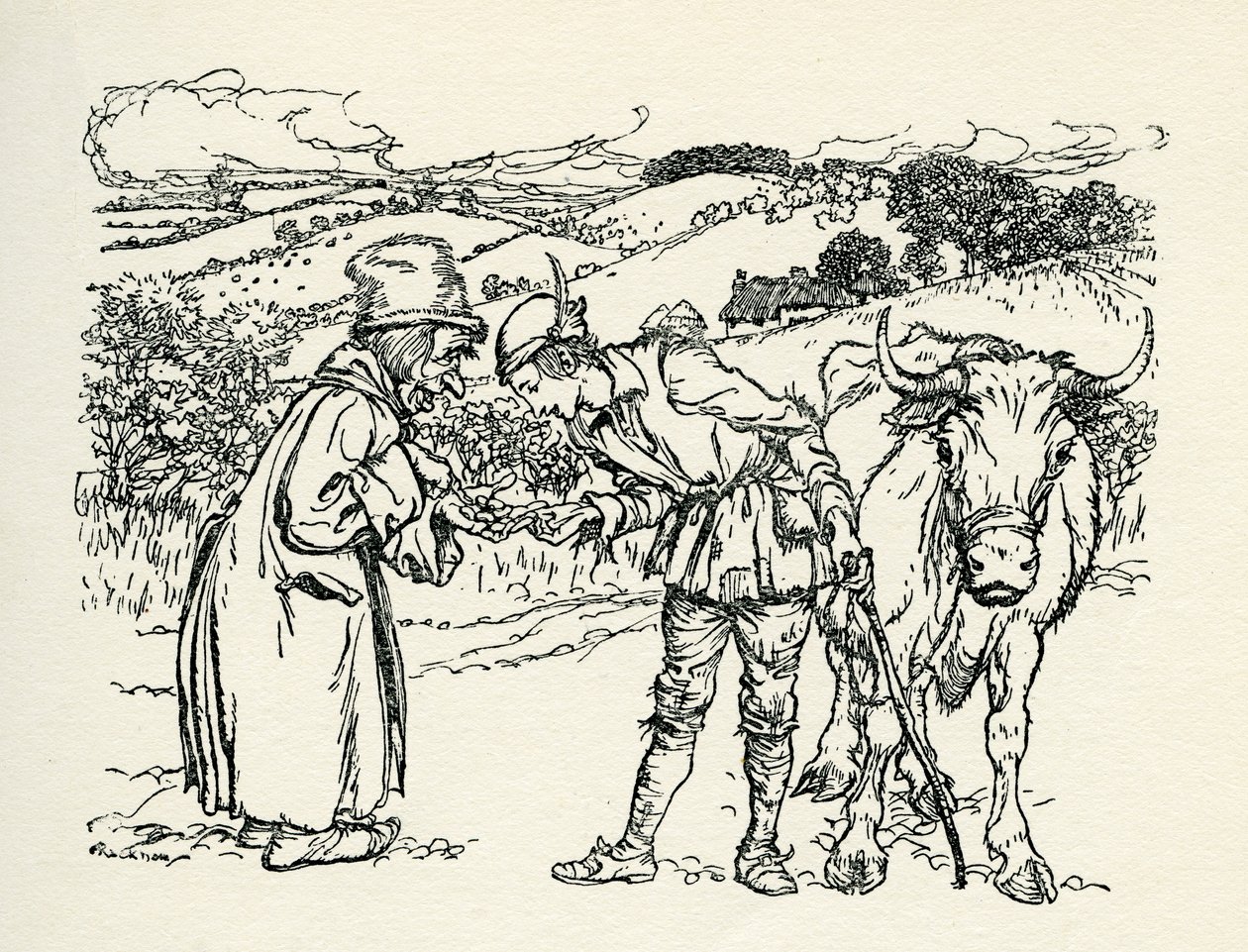Jack ja pavunvarsi tekijältä Arthur Rackham