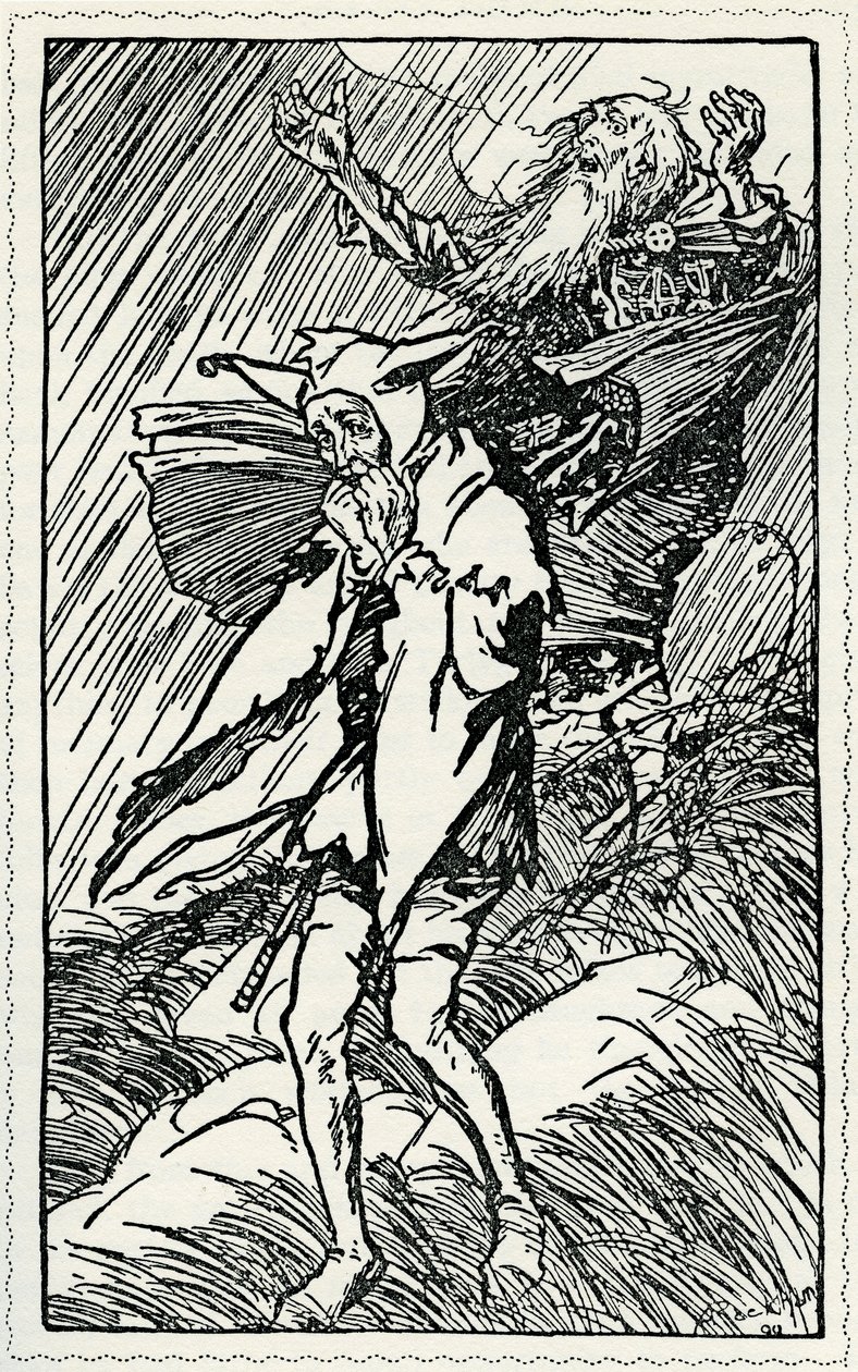 William Shakespearen kuningas Lear tekijältä Arthur Rackham