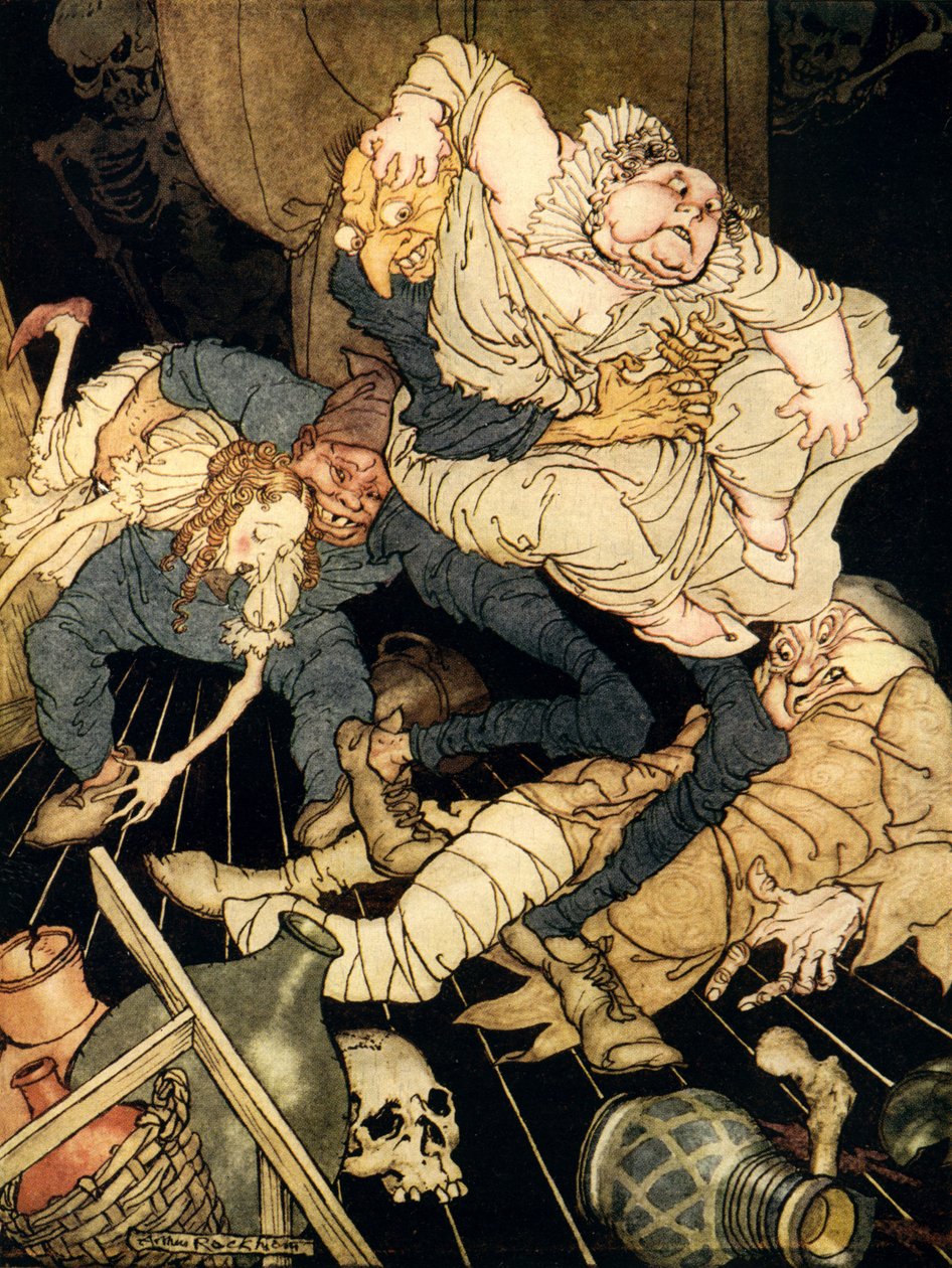 Edgar Allan Poen King Pest tekijältä Arthur Rackham