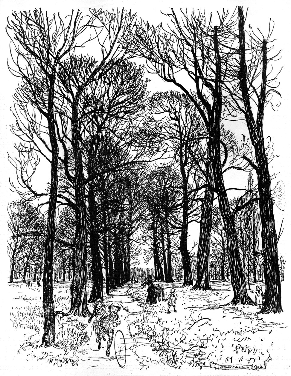 Peter Pan Kensington Gardensissa tekijältä Arthur Rackham
