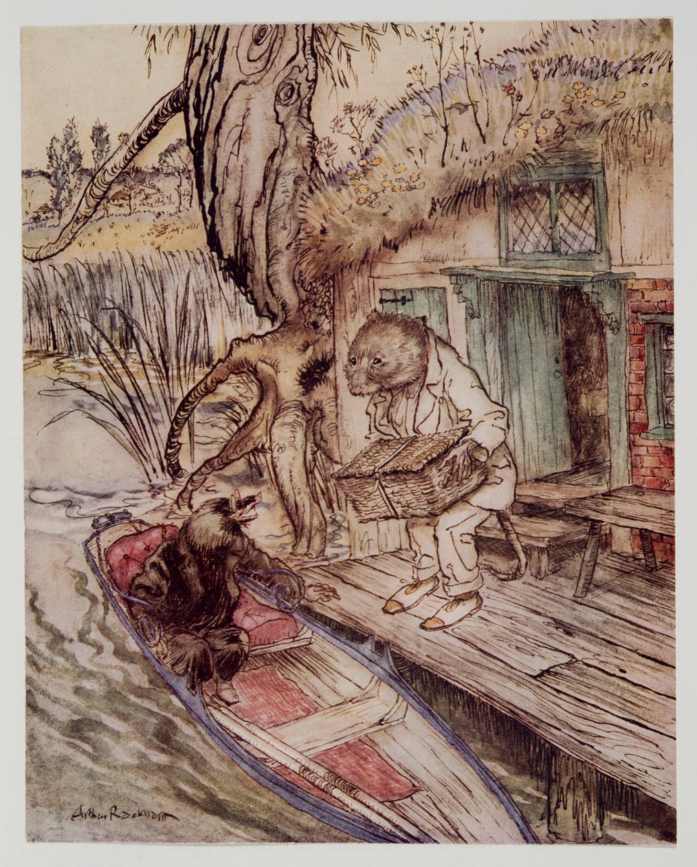 Sove että jalkojesi alla, hän havaitsi Myyrälle, kun hän meni alas veneeseen, Kenneth Grahamen (1859 - 1932) pubista Wind in the Willows. 1940 tekijältä Arthur Rackham